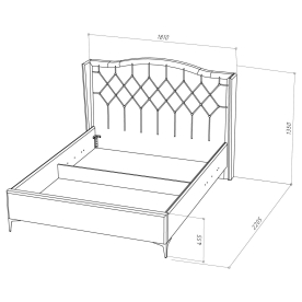 Двуспальная кровать Ульд