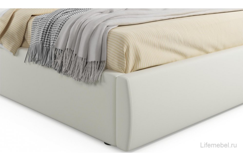 Двуспальная кровать Verona 160х200 с ПМ бежевый велюр