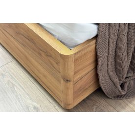 Двуспальная кровать Юлия 160x200 см дуб крафт золотой / белый