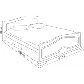 Двуспальная кровать 017 Кэт-6