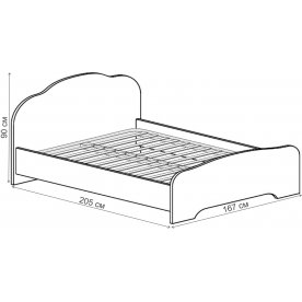 Двуспальная кровать 017 Кэт-6