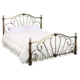 Кровать BD-95 160х200 античный никель