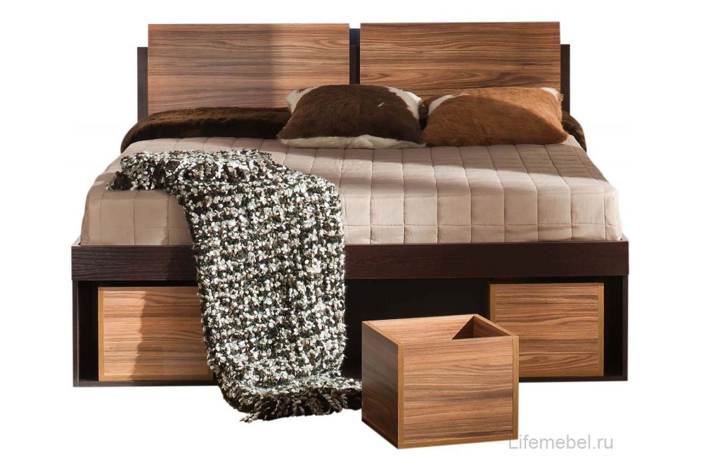 Кровать Hyper 160x200 см с ПМ палисандр