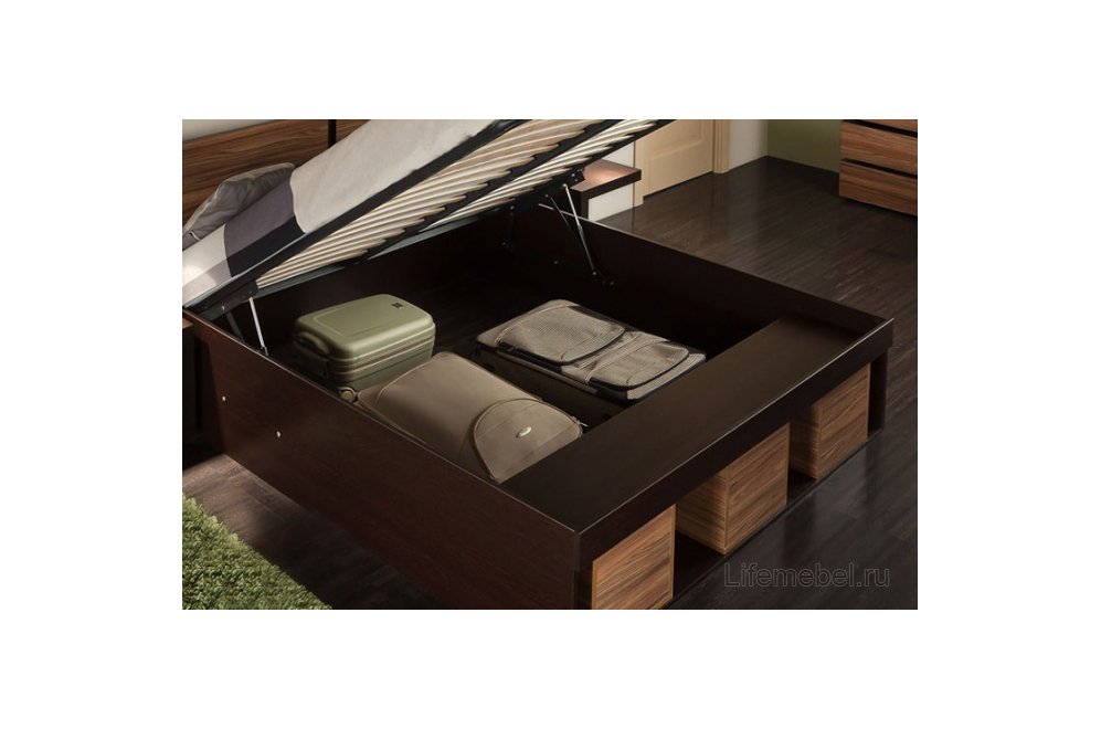 Кровать Hyper 160x200 см с ПМ палисандр