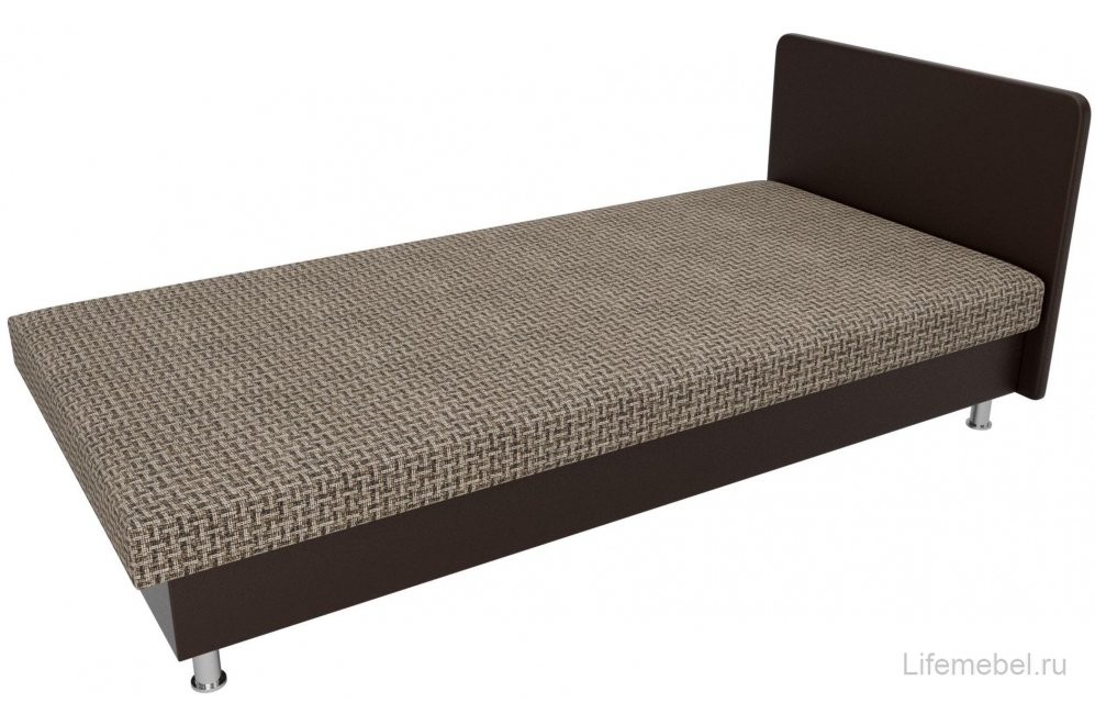 Кровать односпальная Шафран 80 х 200 см корфу 03 / эко кожа коричневый