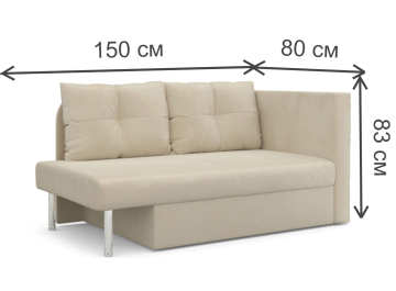 Детская кровать Алиса 80х205 бежевый бархат star velvet 6 light beige