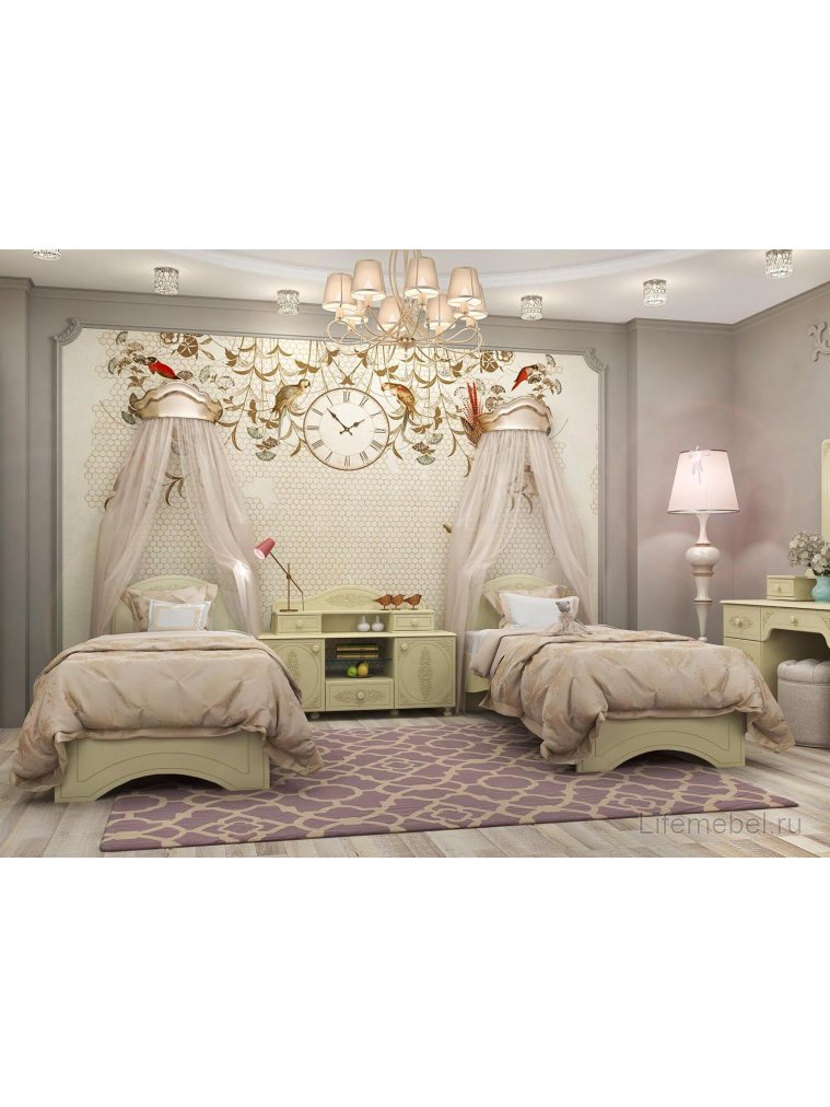 Односпальная кровать Ассоль плюс АС-26 80х200 ваниль