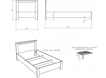 Односпальная кровать Денвер