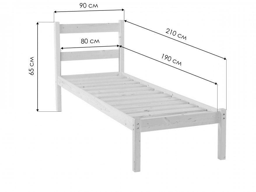 Односпальная кровать Дерри 80х190