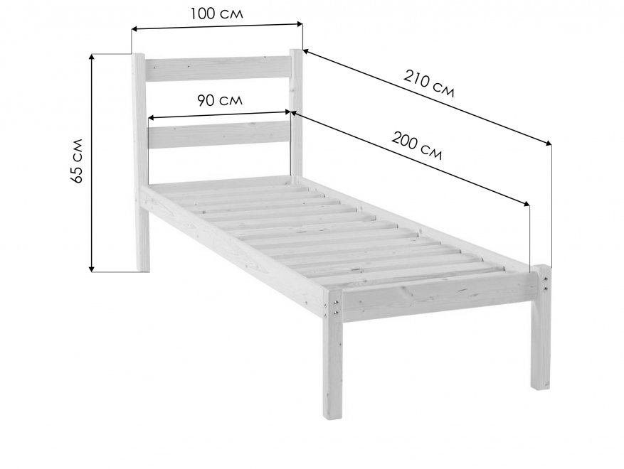 Односпальная кровать Дерри 90х200