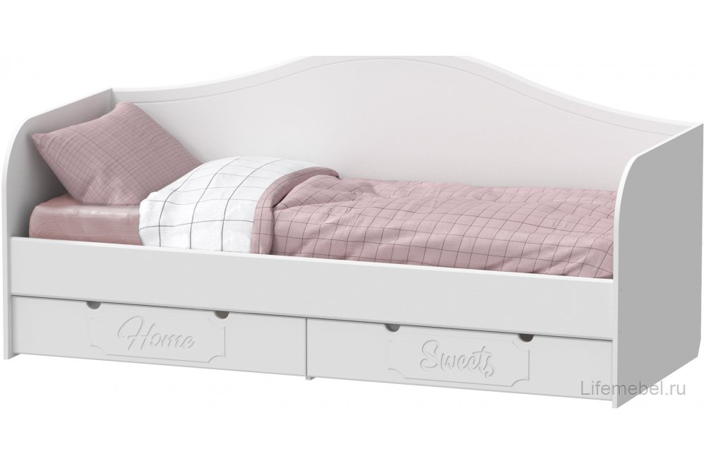 Софа ДримСтар ДС-51 80х200 белое дерево