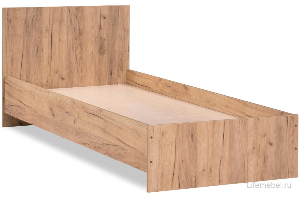 Односпальная кровать 032 032 90х200 ЛДСП дуб крафт золотой