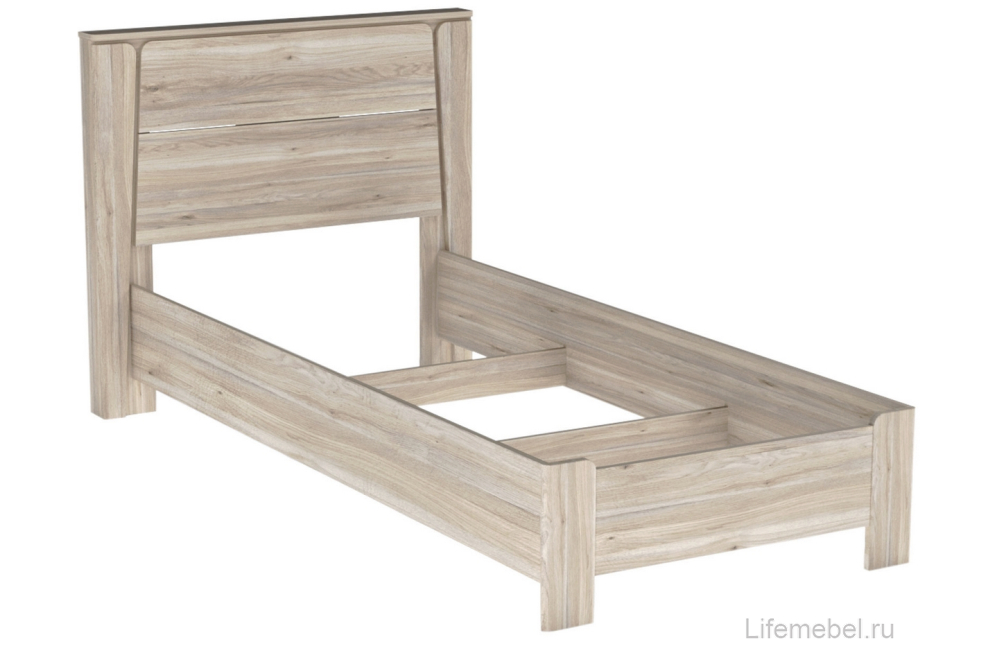 Односпальная кровать Юта 90х200 дуб мария