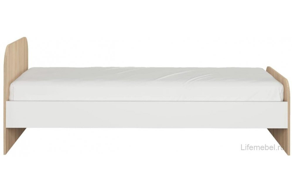 Односпальная кровать Кот № 900.3 90х190 туя светлая / белый