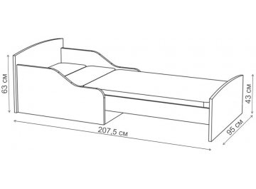 Односпальная кровать КТД ШК