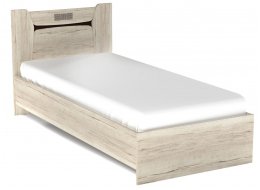 Односпальная кровать Мале 90х200 дуб галифакс белый