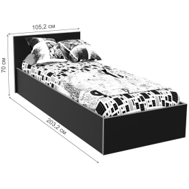 Односпальная кровать Black