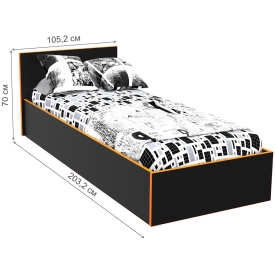 Односпальная кровать Black