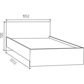 Односпальная кровать КР10