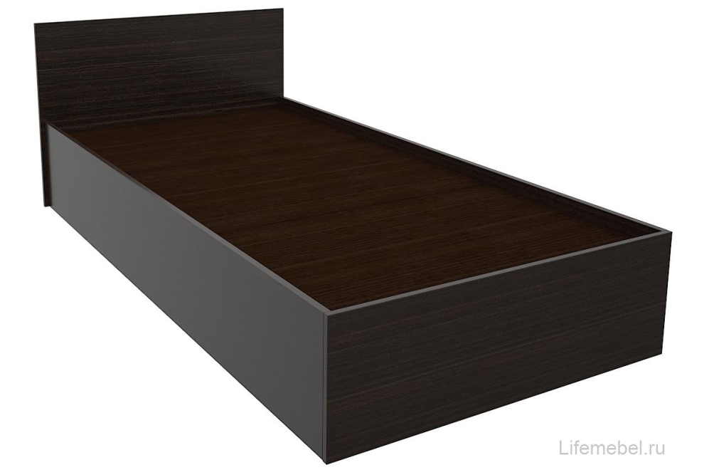 Односпальная кровать КР10 100х200 венге