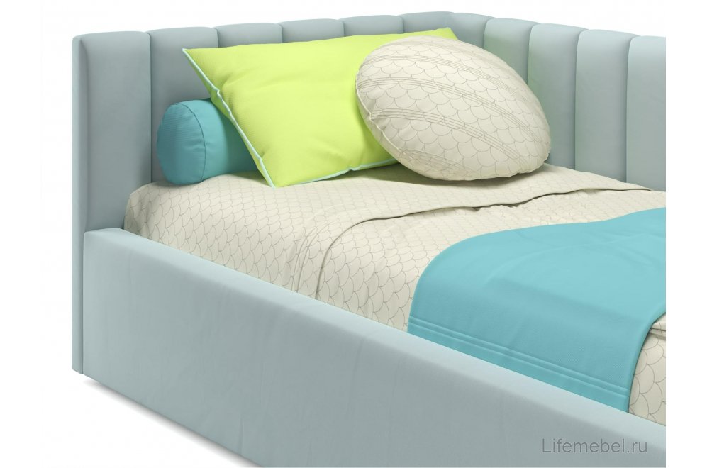 Тахта Milena 90х200 велюр мята пастель