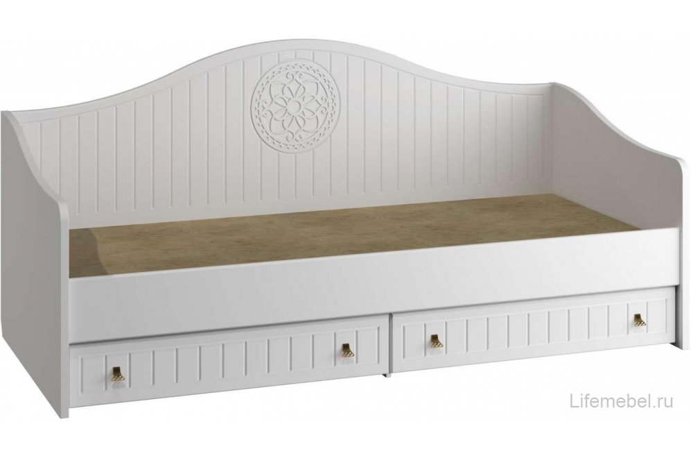 Софа Монблан МБ-64К 90х200 белое дерево