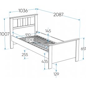 Односпальная кровать Сага