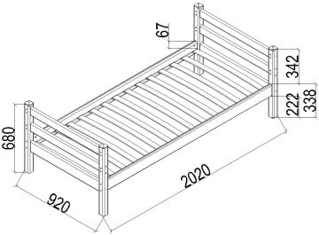 Односпальная кровать Соня
