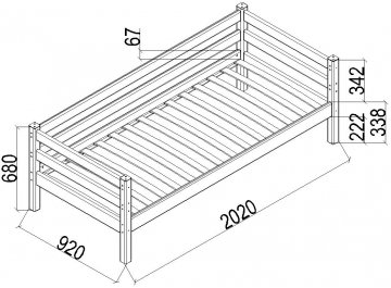 Односпальная кровать Соня