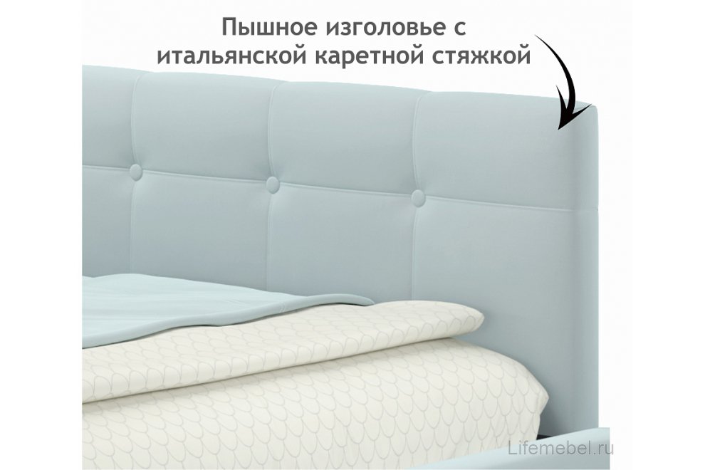 Тахта Bonna 90х200 велюр мята пастель