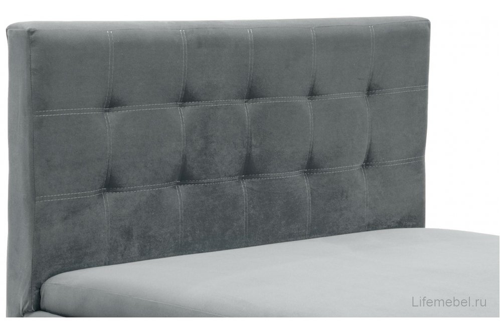 Односпальная кровать Слип 90х200 с утяжками neo 25 серая