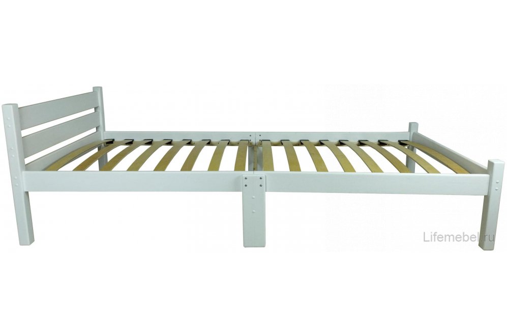 Односпальная кровать с ортопедическим основанием 70х200 см белая