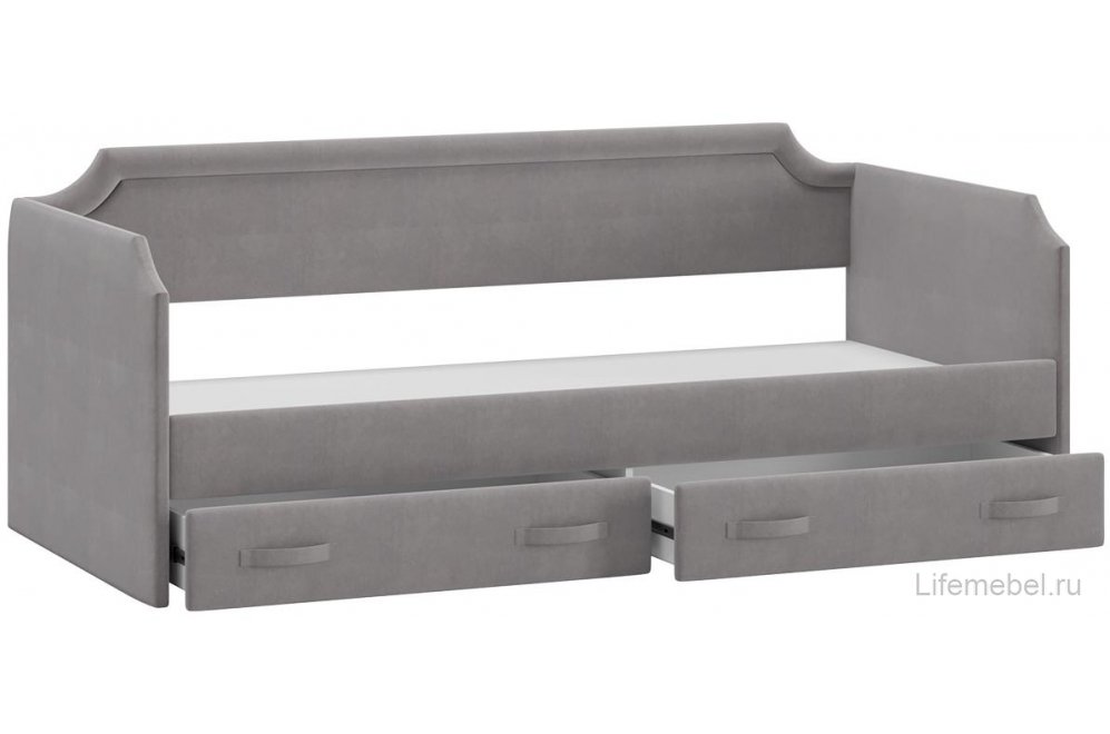 Софа Кантри ТД-308.12.02 Тип 1 90х200 велюр светло-серый