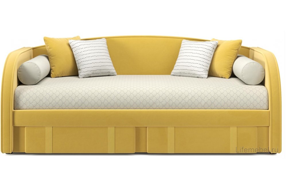 Софа Elda 90х200 желтый велюр