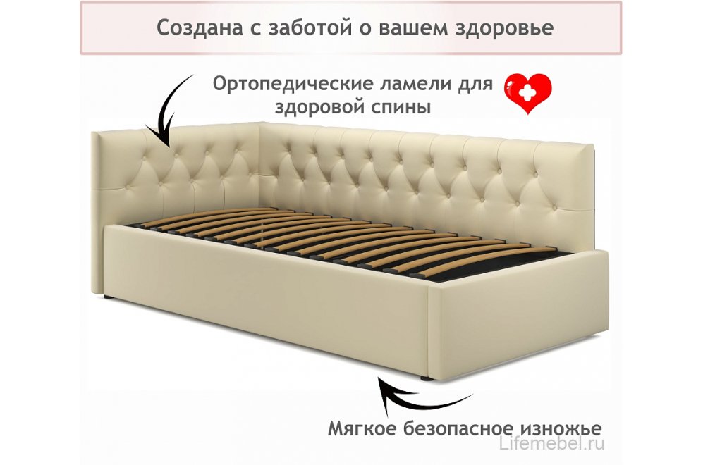 Тахта Ариэтта 90х200 бежевая