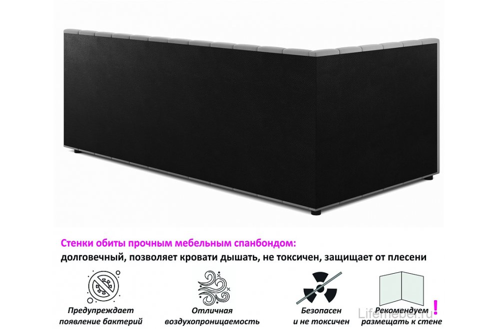 Тахта Afelia 90х200 серая