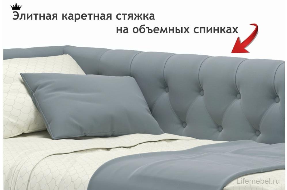Тахта Ариэтта 90x200 с ортопедическим основанием серая
