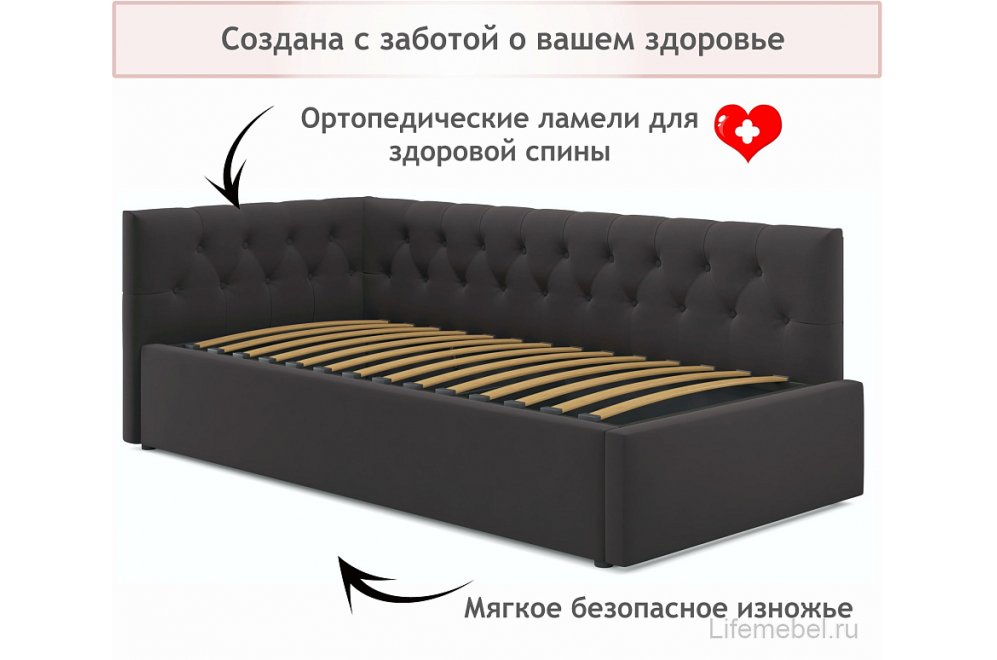 Тахта Ариэтта 90х200 шоколад