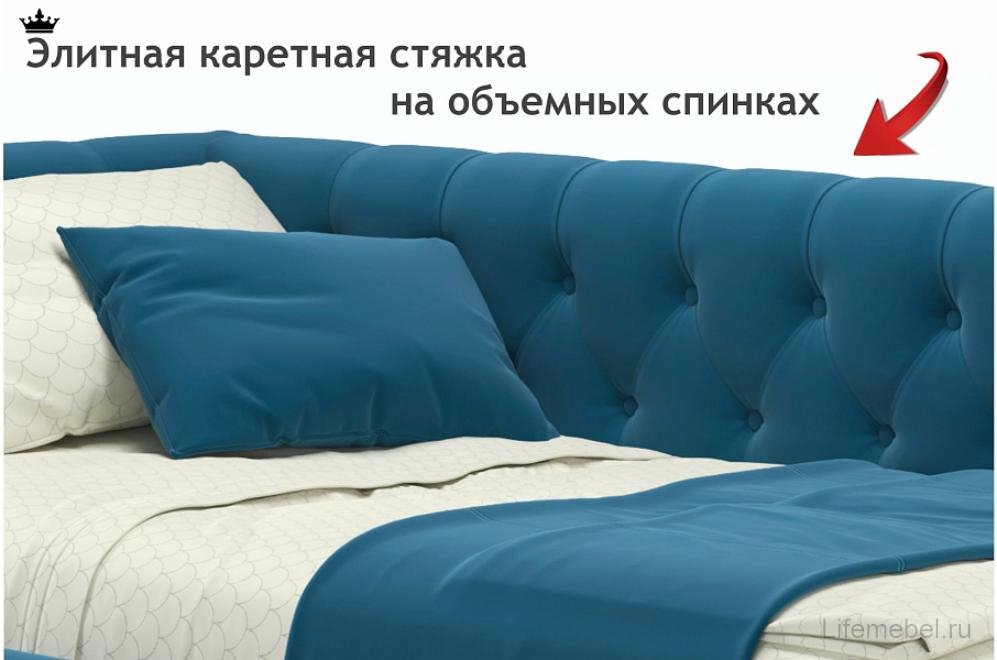 Тахта Ариэтта 90x200 с ортопедическим основанием синяя