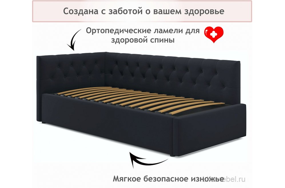 Тахта Ариэтта 90х200 черная