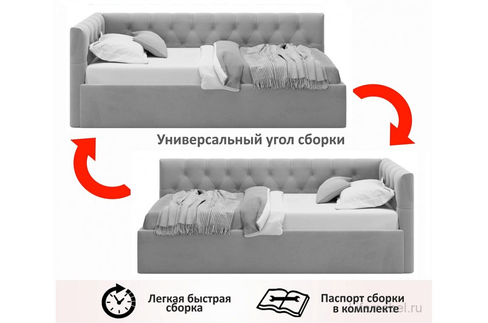 Тахта Afelia 90х200 черная