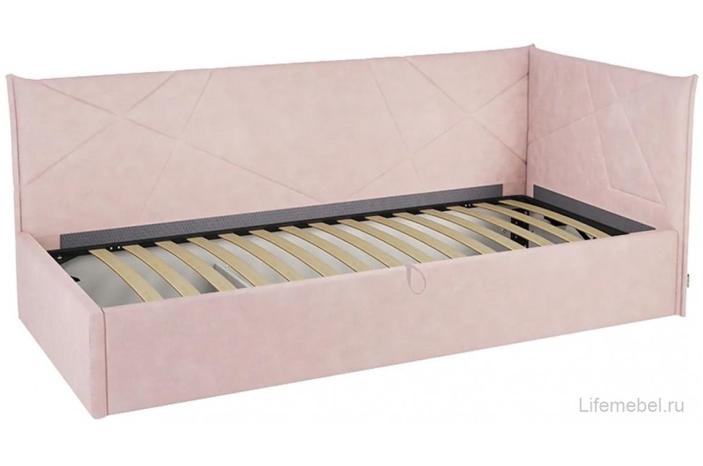 Тахта Бест 90х200 с ПМ нежно-розовый велюр