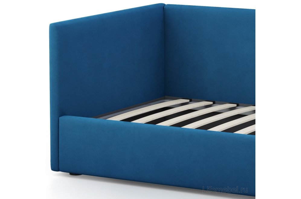 Тахта Каролина-2 80х200 с ПМ велюр bingo denim