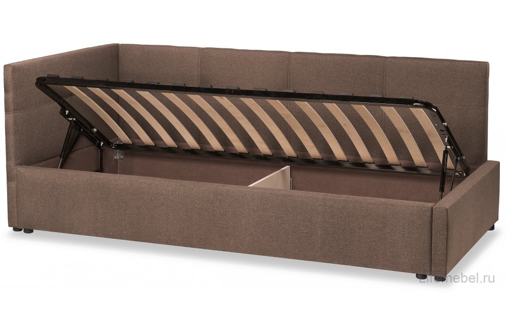 Тахта Каролина-1 80х200 с ПМ рогожка jute tan