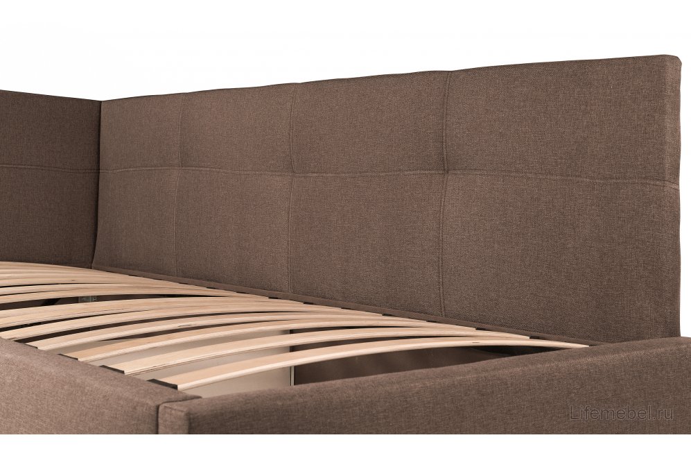 Тахта Каролина-1 80х200 с ПМ рогожка jute tan