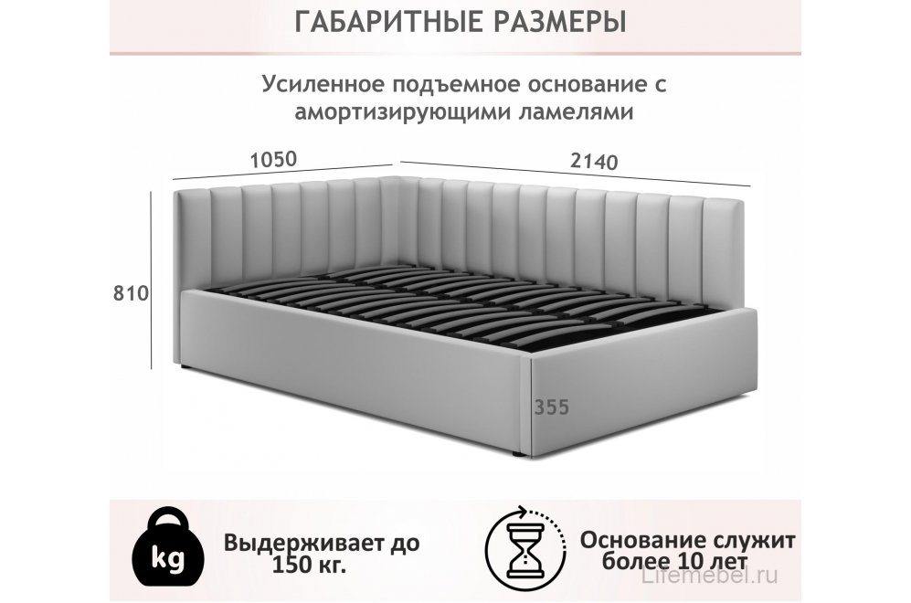 Тахта Milena 90х200 синяя