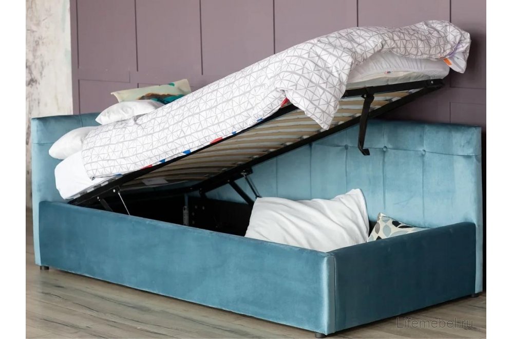 Тахта Bonna 90х200 c ПМ велюр синий