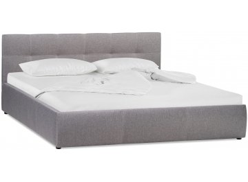 Двуспальная кровать Афродита рогожка серая