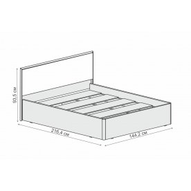 Полутораспальная кровать 001-М1