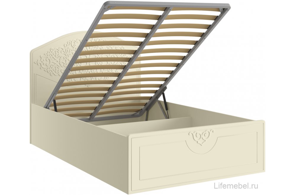 Полутораспальная кровать Ассоль плюс АС-68 120х200 с ПМ ваниль